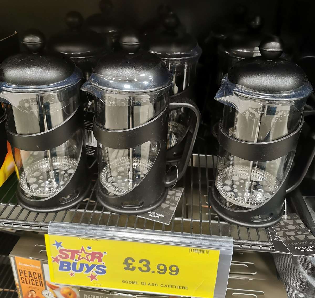 Open Kitchen Glass Cafetiere 600ml - £3 