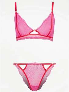 Pink Lace Bralette Set Size 6 , 8 , 10 - £3.00 Click & Collect @ Asda George