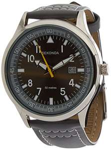 SEKONDA Men's Quartz Watch with Analogue Display and Leather Strap - £14.87 @ Amazon
