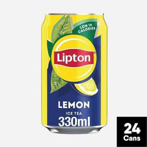 Lipton ice Tea Lemon 24 x 330ml Cans - Maximum 1 per order - minimum £25 spend (BB April 2024)