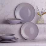 16 Piece Stoneware Dinner Set (Grey oos or Lilac) - £6.25 + Free Click & Collect (Very Limited Stores) at Dunelm