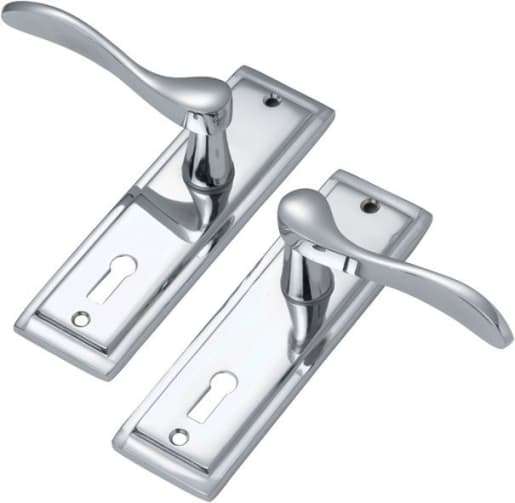 Wickes Bravo Locking Door Handle - Polished Chrome - Pair £5 Free Click & Collect @Wickes