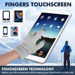 Sibba 2 Pairs Wool Lined Touchscreen Gloves, Knitted Stretchy Cuff Mittens Sold By Taochoon / FBA