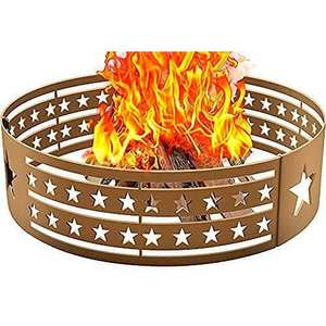 Amagabeli 76cm Round Fire Pit Ring, Heavy Duty Firebowl 2mm Thick Fire Circle, High Temp Paint Rustproof Bronze £8.08 Delivered @ BargainFox