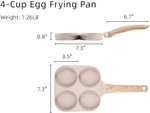 Egg Omelette Pan, 4-Cup Nonstick Egg Frying Pan, Egg Skillet for Breakfast, Pancake, Plett, Crepe Pan,(4-Cup) Sold By Carote Brand FBA