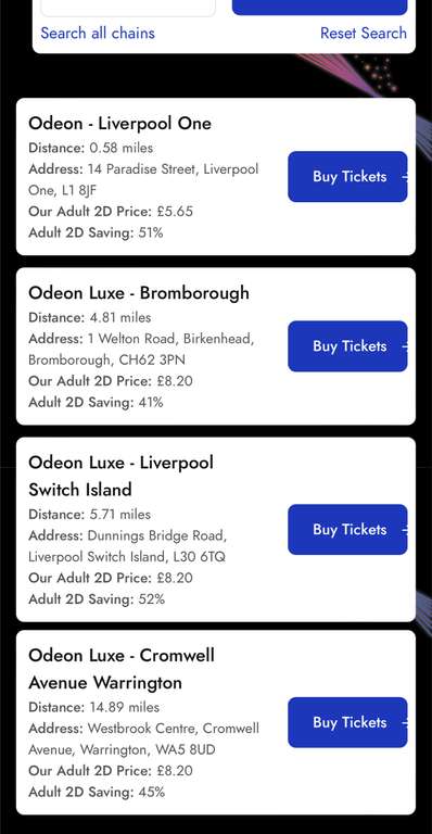 Odeon Cinema tickets from £5.65 with Health Service Discounts