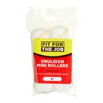 Fit For The Job 2 pack Medium Pile Woven Mini Paint Rollers 4'' 100mm