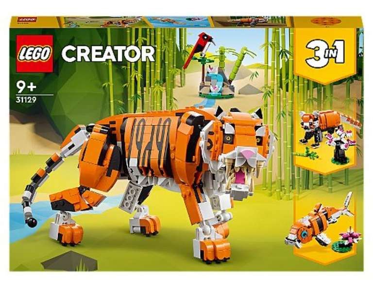 LEGO Creator 3in1 Majestic Tiger Building Set 31129 - £30 @ Asda