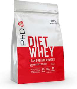 2kg PhD Diet Whey Protein Powder (£17.36 with S&S + voucher)