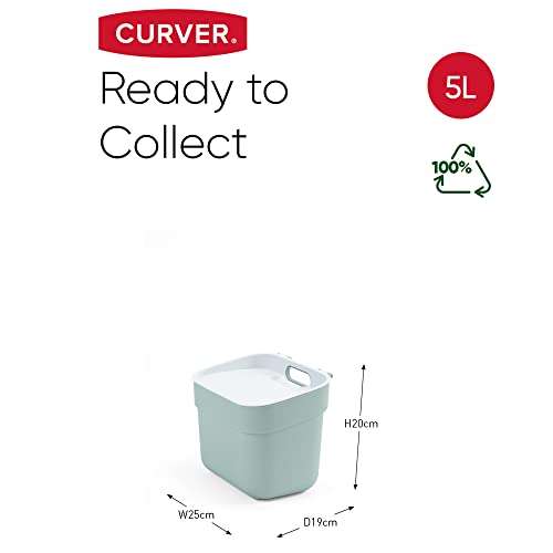 Curver Ready to Collect 5L Recycling Lift Top Bin Green £4.05 with voucher @ Amazon