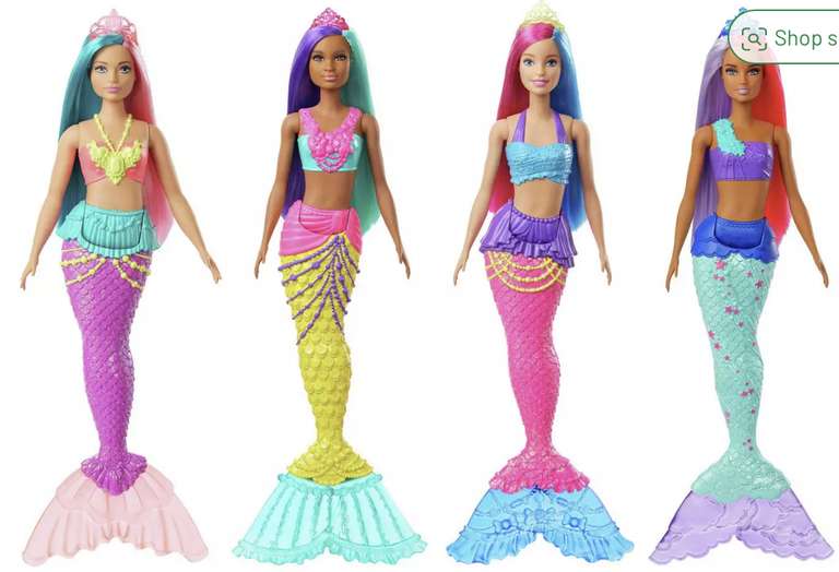 Save 1/3rd on selected Barbie - eg Barbie Dreamtopia Mermaid Doll Assortment - £6.60 With Code (Free Collection) @ Argos
