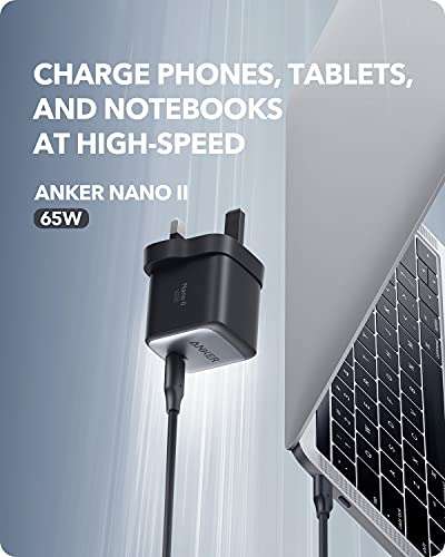 Anker Nano II 65W GaN II PPS Fast Charger £29.74 with voucher, Dispatches from Amazon Sold by AnkerDirect UK