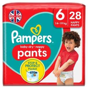 Pampers Baby-Dry Size 6 Nappy Pants Essential Pack