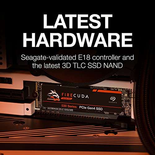 1TB - Seagate FireCuda 530 NVMe SSD M.2 PCIe Gen4 × 4 NVMe 1.4, up to 7300 MB/s, 3D TLC-NAND, 1275 TBW - £61.09 @ Amazon Germany