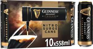 Guinness Draught Nitrosurge 10x 558ml Cans - Clubcard Price