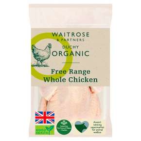 Duchy Organic Free Range British Whole ChickenTypical weight 1.45kg - £9.17 @ Waitrose