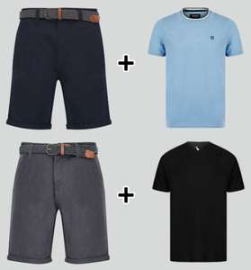 Men's Shorts + Belt + T-Shirt For £19.99 + £2.80 delivery with code @ Tokyo Laundry