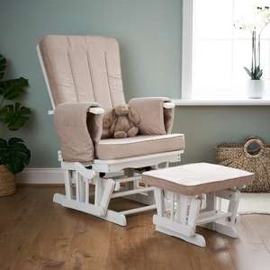 Obaby Deluxe Reclining Glider Chair and Stool - Sand £49.99 (+£9.95 P&P) @ Dunelm
