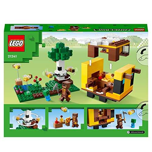LEGO 21241 Minecraft The Bee Cottage Construction Toy with Buildable House, Farm, Baby Zombie and Animal Figures, £13.50 at Amazon