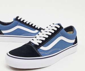 Men’s Van’s Old Skool trainers in blue (Sizes 4.5 to 9) £33.80 with code + £4 delivery (Free delivery over £35) @ ASOS