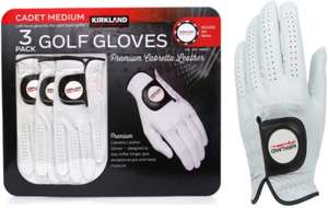 Kirkland Signature Golf Gloves 3 pack Premium Cabretta Leather £17.02 @ Costco instore only (Chingford)