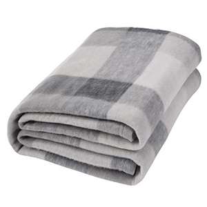 Dreamscene Grey Plaid Check Fleece Throw, Silver - 50" x 60" inch £4.83 @ Amazon