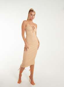 Crinkle Tie Midi Dress + 10% off + Free Delivery with code delivered by Pink Vanilla at Debenhams
