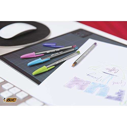 BIC Crystal Multicolour – Pen Bag Pack of 20 + 7 multicoloured