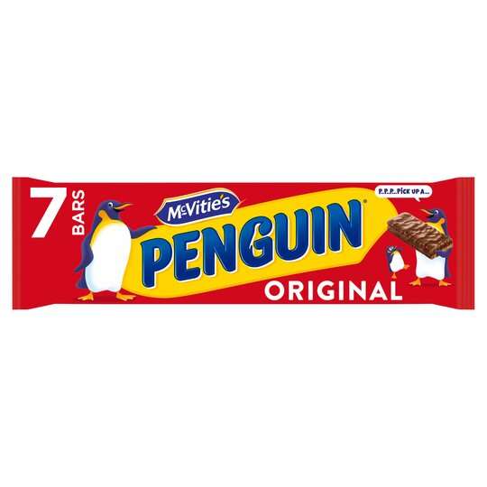 Mcvities Penguin Original Milk Chocolate Biscuit 7 pack 172.2g Clubcard Price