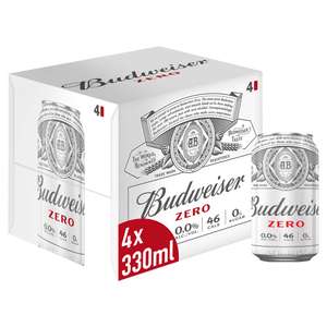 Budweiser Zero 4x0.33l cans £1.49 @ Home Bargains St Helens