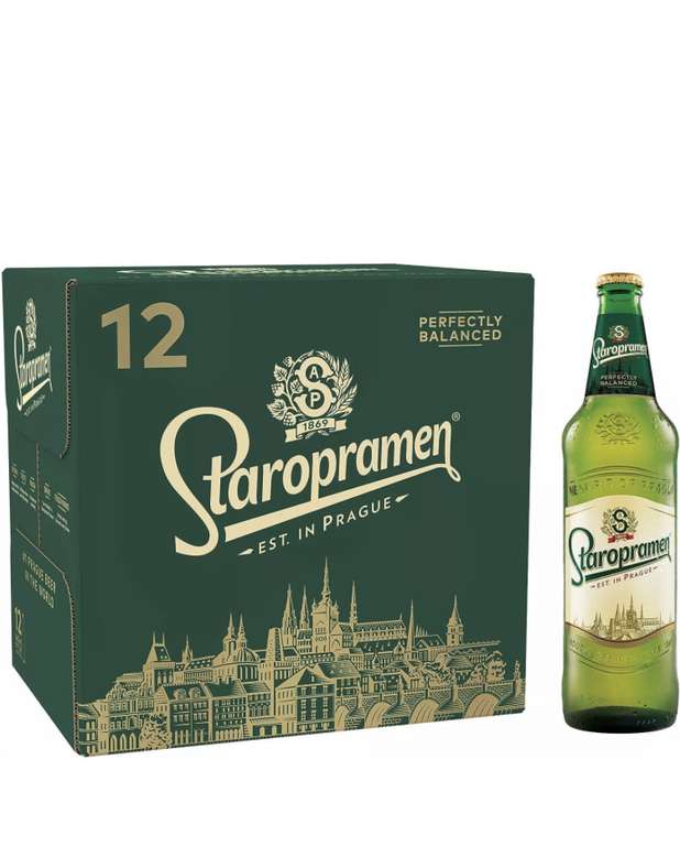 Staropramen Premium Czech Lager Beer 12 x 660 ml - £18.84 with Voucher + 15% S&S (account specific)