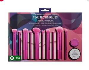Real Techniques - Shimmer & Glimmer Set Brush Set now £25 with Free Delivery From Boots
