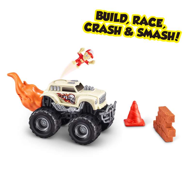 Smashers Monster Truck Surprise by ZURU, Skeleton Screecher, Boys, With 25 Surprises, Collectible Monster Truck Surprise Skeleton Screecher