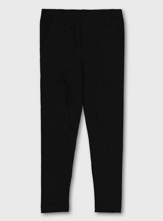 Girls TU black plain leggings age 9-14 - £1 with free click and collect at Argos