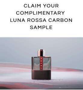 Claim your complimentary Prada Luna Rossa Carbon Sample - free @ Odore