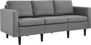Yaheetech 3 Seater Sofa (Light Grey) W/Voucher - Sold by Yaheetech UK