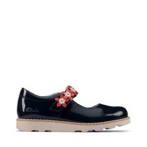 Clarks Crown Petal Kid Navy Patent £12 Free Collection @ Clarks
