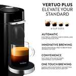 Nespresso Vertuo Plus Automatic Pod Coffee Machine for Americano, Decaf, Espresso by Magimix in Black