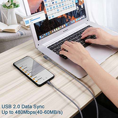 Siwket USB C to USB C Cable 90 Degree,[2M] 20V5A 100W Type C Fast Charging Cable Braided £5.99 Dispatches from Amazon Sold by hulian