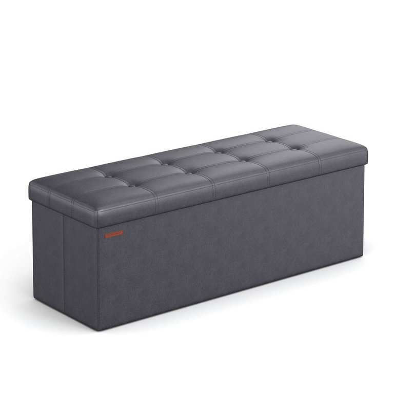 SONGMICS 110 cm Ottoman Storage Box Dark Grey + Free Delivery Using Code