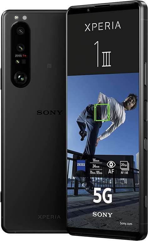 Sony Xperia 1 III - 6.5inch 21:9 CinemaWide 4K HDR OLED Display SIM Free 12GB RAM 256GB Smartphone Dual SIM hybrid - £699.99 @ Amazon