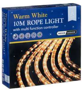 Warm White 10M Rope Lights £1 @ B&M Blyth