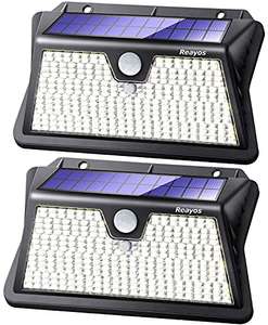 (2 Pack) Reayos Solar Security Lights Outdoor,, 283LED/3 Modes PIR Motion Sensor Lights - £14.99 (With Voucher) Sold By HiLiant-EU FB Amazon
