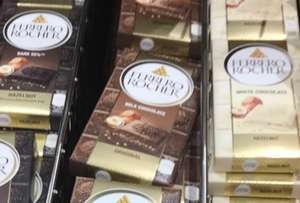 Aldi Ferrero Rocher Chocolate Bar Milk/Dark/White £1.99 each found at Aldi Hull