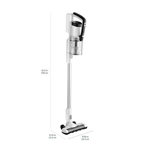 Amazon Basics 2 in 1 Cordless Vacuum Cleaner with DC Motor 150W 0.7L White and Black