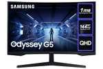 Samsung Odyssey G5 LC27G55TQBUXXU 27" 1000R Curved Gaming Monitor