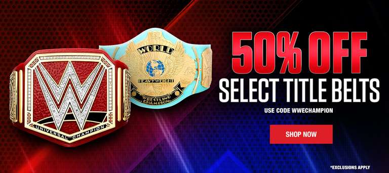 50% off select WWE Replica Championships