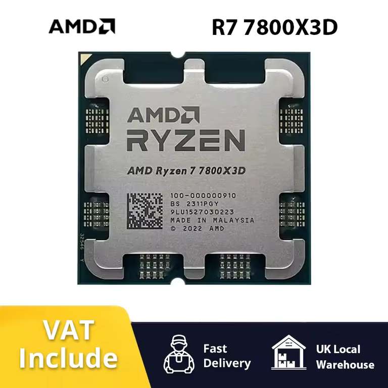 AMD Ryzen 7 7800X3D CPU Processor ( 8C / Socket AM5 / 3D VCache