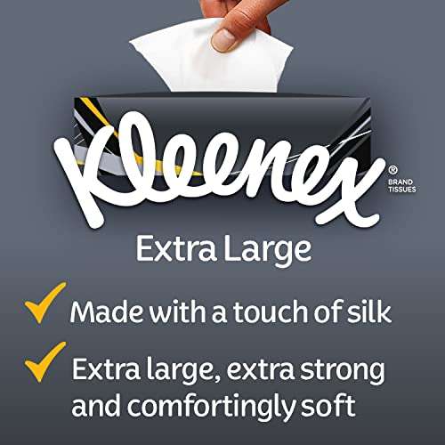 Kleenex Extra Large Facial Tissues, 44 sheets X 24 Boxes (1056 Tissues) £24 / £21.60 Subscribe and Save + 25% Voucher on 1st S&S @Amazon