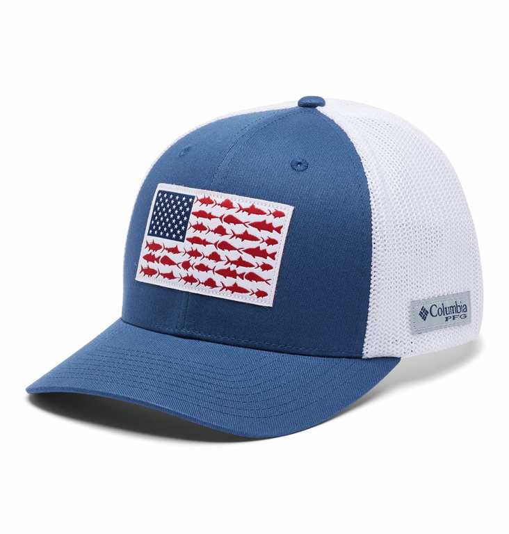Columbia Unisex PFG Fish Flag Mesh Ball Cap
